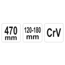 YATO Rollgabelschlüssel 120-180 mm / 470 mm CrV