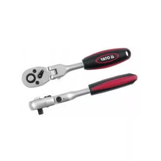   YATO Ratschenantriebswelle 1/2" 290 mm 72T mit Scharnier ±90° gerade Welle CrV