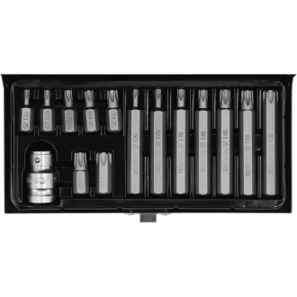 YATO Torx-Bit-Set 15-teilig 1/2": T20-T55