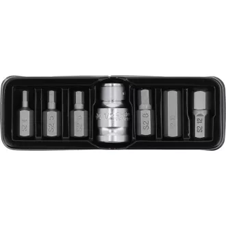 YATO Bit-Set (Inbus) 7-teilig 4-12, L=30 mm 1/2"