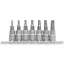 YATO Bit-Stecknuss-Set, 7-teilig, Loch 5-Zack, Torx 1/4 Zoll T10-T40 CrV