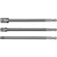 YATO Steckschlüssel-Adaptersatz 3-teilig 1/4" Sechskant -> 1/4", 3/8", 1/2" Vierkant CrV