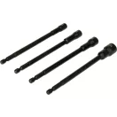 YATO Mutterndrehschlüsselsatz lang 4-teilig 150 mm magnetisch