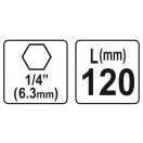 YATO Bithalter 120 mm 1/4"