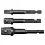 YATO Steckschlüssel-Adaptersatz 3-teilig 1/4" Sechskant -> 1/4", 3/8", 1/2" Vierkant