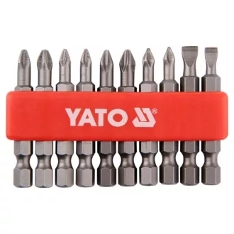 YATO Bitspitzen-Set 10 Stück 50 mm (5-6 mm-PH1-PH2-PZ1-PZ2)