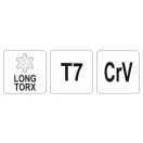 YATO Torx-Schlüssel T7 lang