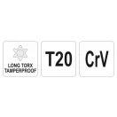 YATO Langer Torx-Schlüssel T20 CrV