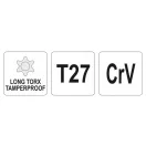 YATO Langer Torx-Schlüssel T27 CrV