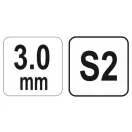 YATO Kugelkopf-Inbusschlüssel T-Schlüssel 3,0 mm / 13 x 100 mm S2