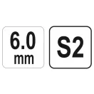 YATO Kugelkopf-Inbusschlüssel T-Schlüssel 6,0 mm / 17 x 170 mm S2