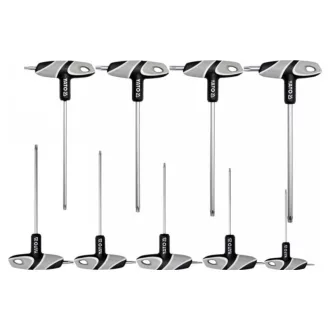   YATO Torx T-Schlüsselsatz 9-teilig T10-T50 manipulationssicher S2