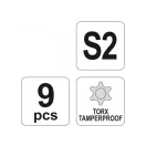 YATO Torx-Schlüsselsatz 9-teilig T10-T50 S2