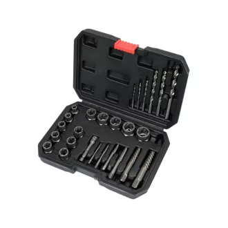   YATO Gebrochenes, gebrochenes Schraubenausdreher- und Bohrerset 26-teilig 3/8"