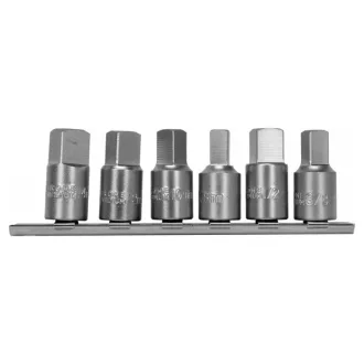   YATO Ölablassschlüssel-Set, 6-teilig, 3/8 Zoll, 1/2 Zoll, 8 mm, 10 mm, 12 mm, 14 mm, 3/8 Zoll CrV