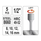 YATO Schraubendreher-Ausziehset 5-teilig 1/2"