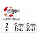 YATO Kupplungszentrierset 2-teilig 15-27 mm verstellbar