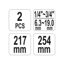 YATO Zangenset für 2-teilige Klemmen und Drähte