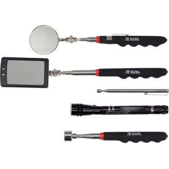   YATO Magnetischer Aufnahme- und Inspektionsspiegel-Satz 5-teilig