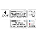 YATO Untersuchungsspiegel-Set 4-teilig teleskopisch (Spiegel + magnetischer Tonabnehmer)