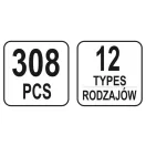 YATO Kunststoff-Patentbausatz 308 Teile Fiat