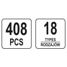 YATO Kunststoff-Patentbausatz 408 Teile Nissan