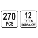 YATO Kunststoff-Patentsatz 270 Teile Mercedes