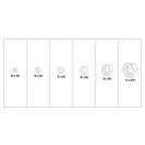 YATO Sechskantmuttern-Set aus Edelstahl 300 Stück M3-M10