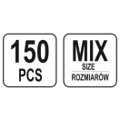 YATO Sechskant geschlossener Schraubenmutternsatz 150 Stück M3-M10