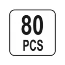 YATO Gebogenes Riegelset 80-teilig