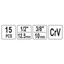 YATO Bremssystem-Montagesatz 15 Teile 1/2" 3/8" CrV
