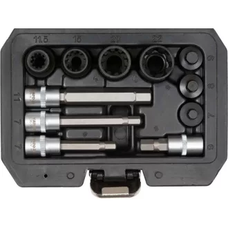   YATO Bremssattel-Steckschlüsselsatz 11-teilig 3/8", 1/2" CrV