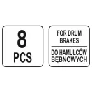 YATO Trommelbremsen-Montagesatz 8-teilig