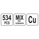 YATO Ölwannen-Kupferschrauben- und Unterlegscheibensatz 534-tlg