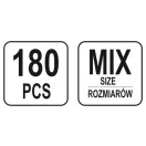 YATO Kabeltüllen-Set 180-teilig