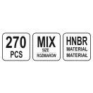 YATO O-Ring-Set für Klimaanlagen 270-tlg