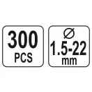 YATO E-Ring-Set 300-teilig