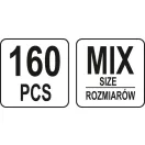 YATO Kabelverbinder-Set 160-teilig