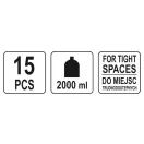 YATO Motoröl-Einfüllset 15-teilig 2 Liter für enge Räume