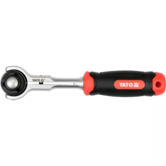   YATO Ratschenschraubendreher 1/4" 145 mm 72T drehbarer Kopf CrV