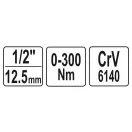 YATO Drehmomentschlüssel 1/2" 0-300 Nm CrV