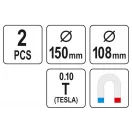 YATO Magnetschüssel-Set 2-teilig 108, 150 mm