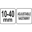 YATO Verstellbarer Wischerarmwischer mit 2 Krallen 10 - 40 mm