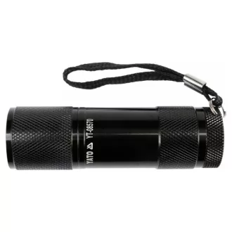   YATO Batterie-LED-Taschenlampe 30 lm Aluminium schwarz 3 x AAA