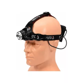   YATO Wiederaufladbare LED-Stirnlampe XM-L2 CREE mit einstellbarem Fokus