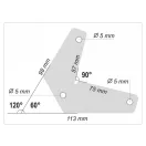 YATO Schweißwerkstückhalter Magnet 60-90-120°/10 kg (2 Stück)
