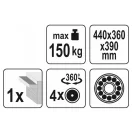 YATO Schubladen-Werkstatthocker 150 kg