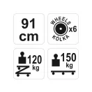 YATO Recliner kann in einen Rollstuhl 910 mm umgewandelt werden