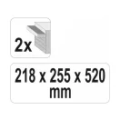YATO Werkzeugkasten aus Metall mit 2 Schubladen