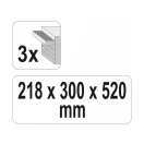 YATO Werkzeugkasten aus Metall mit 3 Schubladen